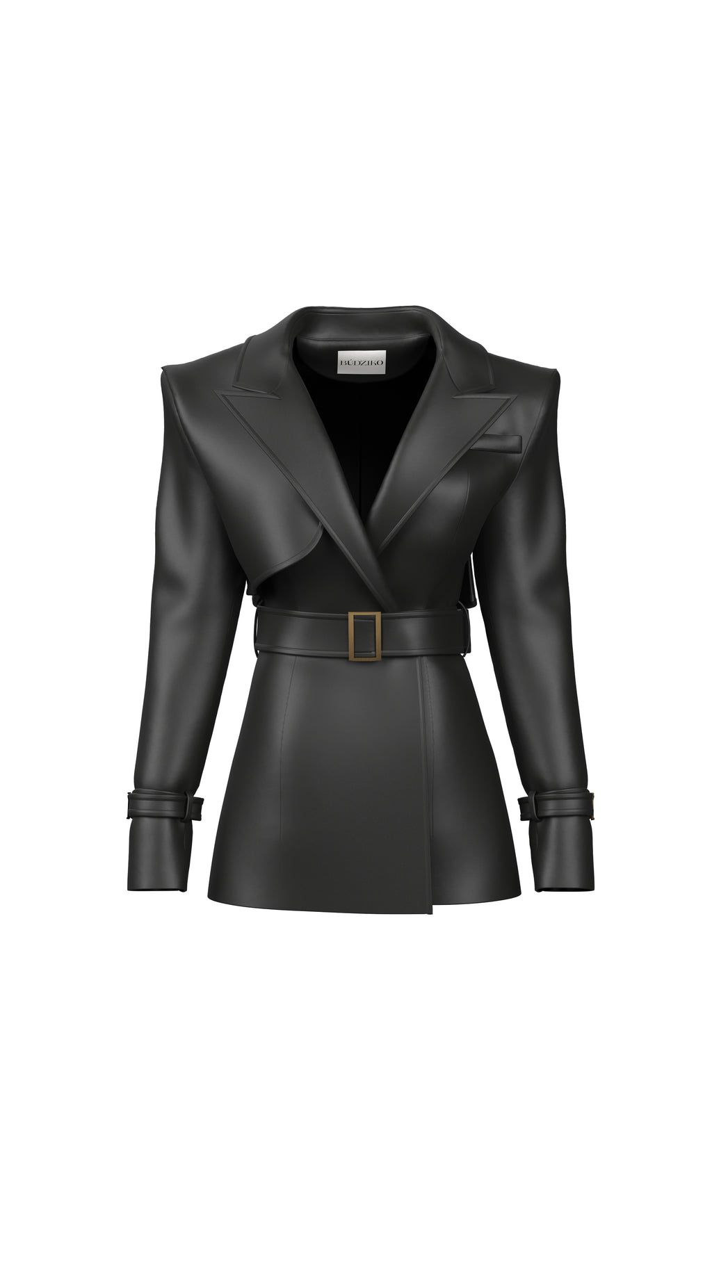 LONDON BLACK CROPPED TRENCH COAT – BÚDZIKO