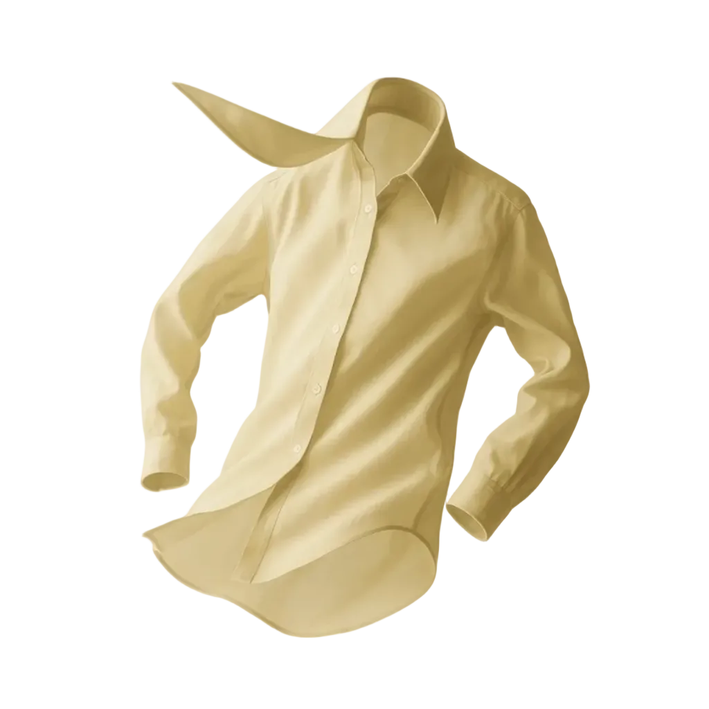 Beige shirt on a white background