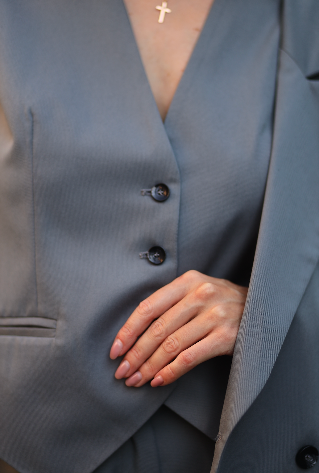 Grey waistcoat for women