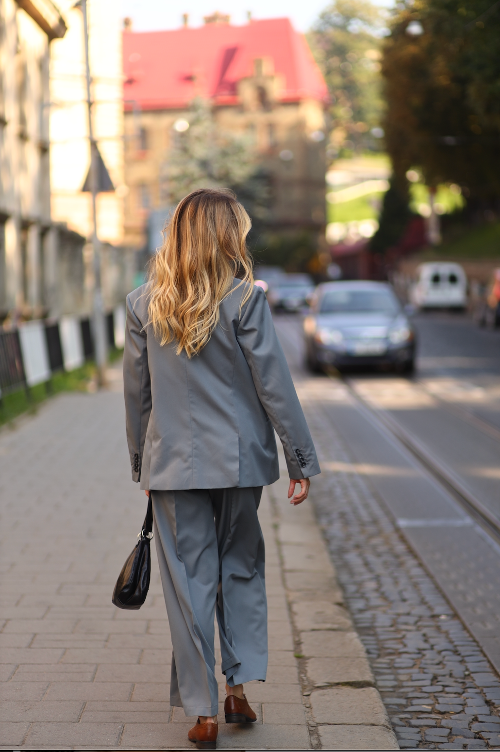 grey wide-leg pants for women