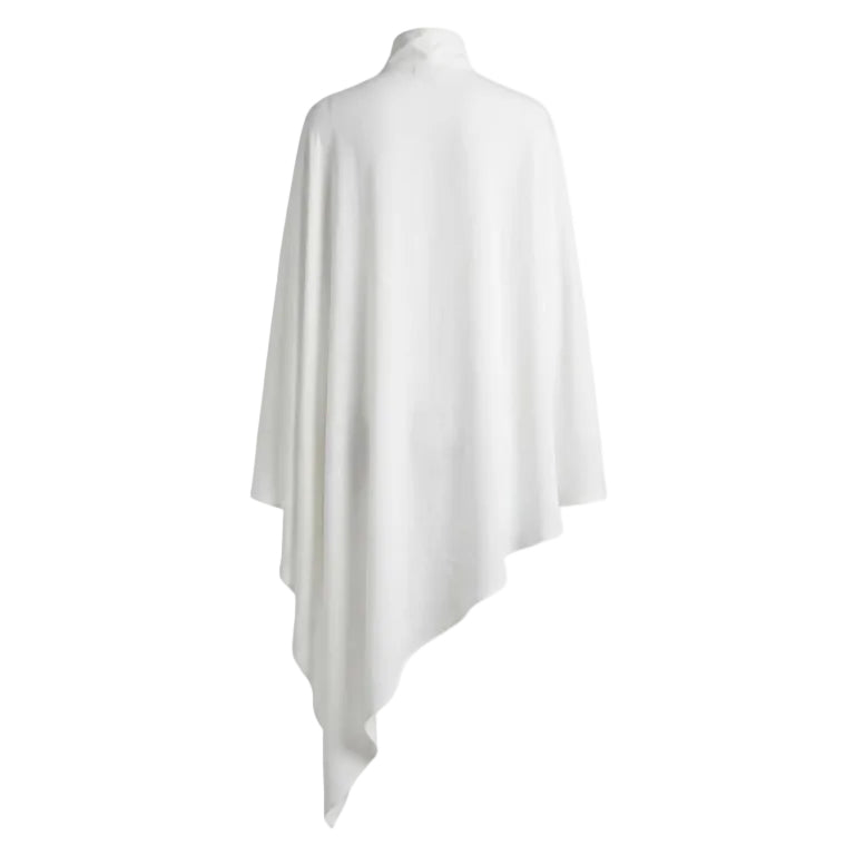 White poncho on a white background