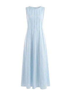 Light blue sleeveless dress on a white background