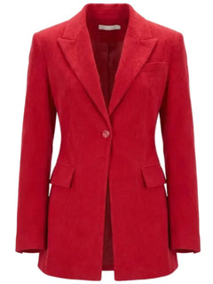 Red blazer on a white background