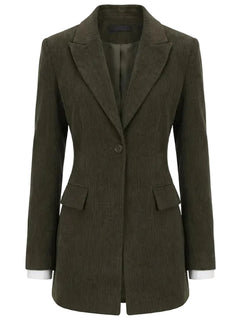 Green coat on a white background