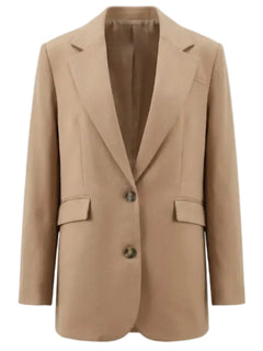 Beige blazer on a white background