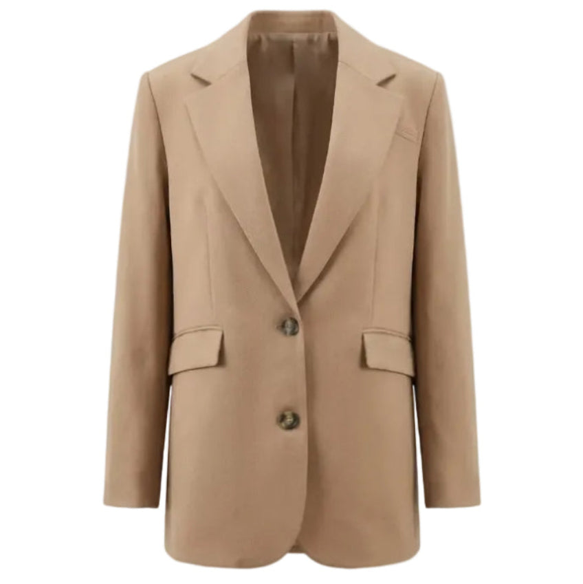 Beige blazer on a white background