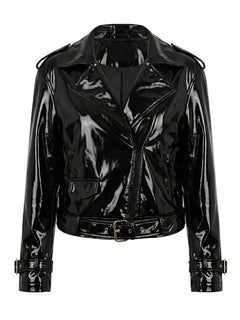 Black glossy jacket on a white background