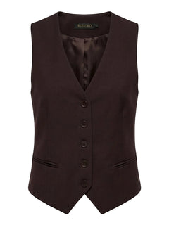 Brown vest with buttons on a white background
