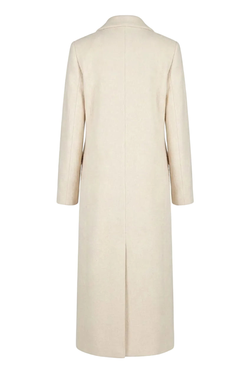 Beige overcoat on a white background