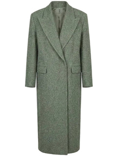 Green coat on a white background