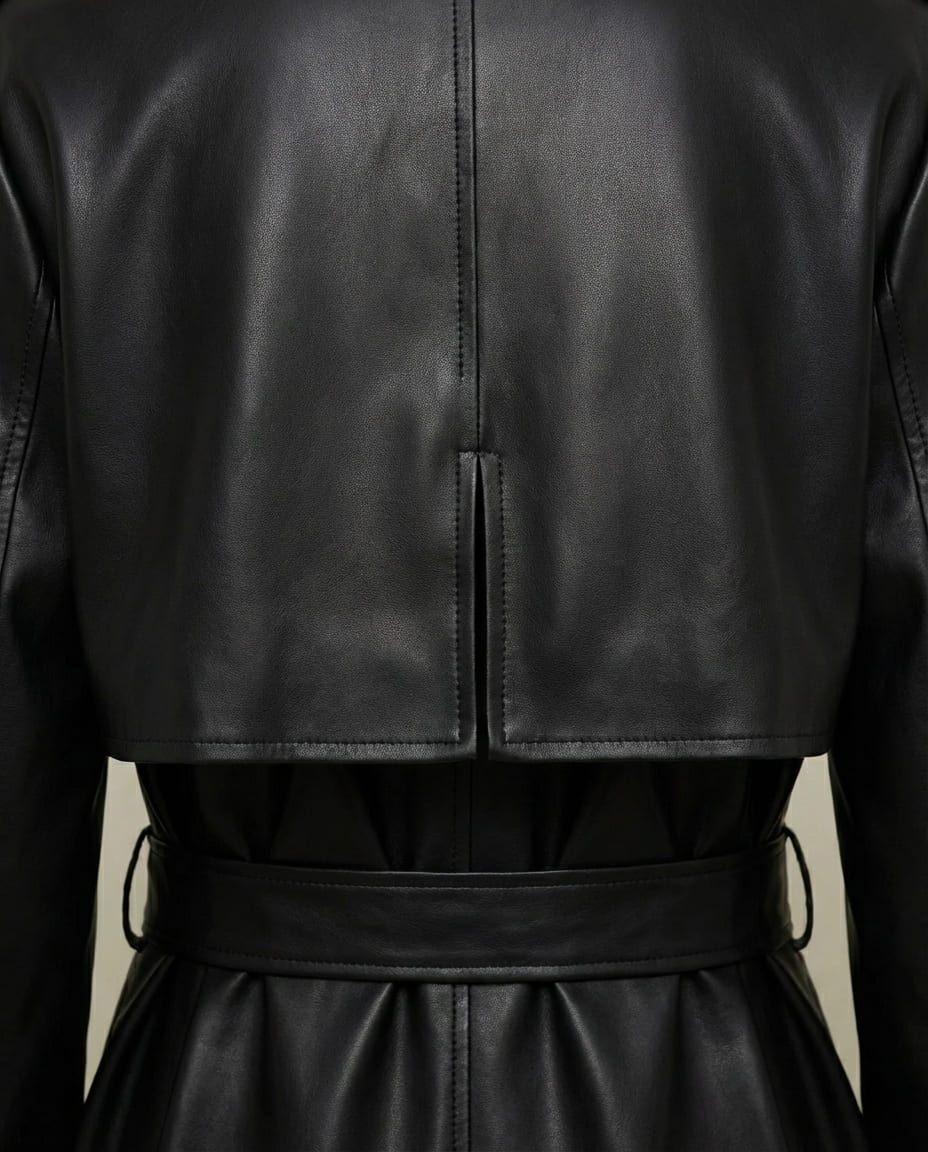 NYC Black Maxi Trench Coat — product view 3