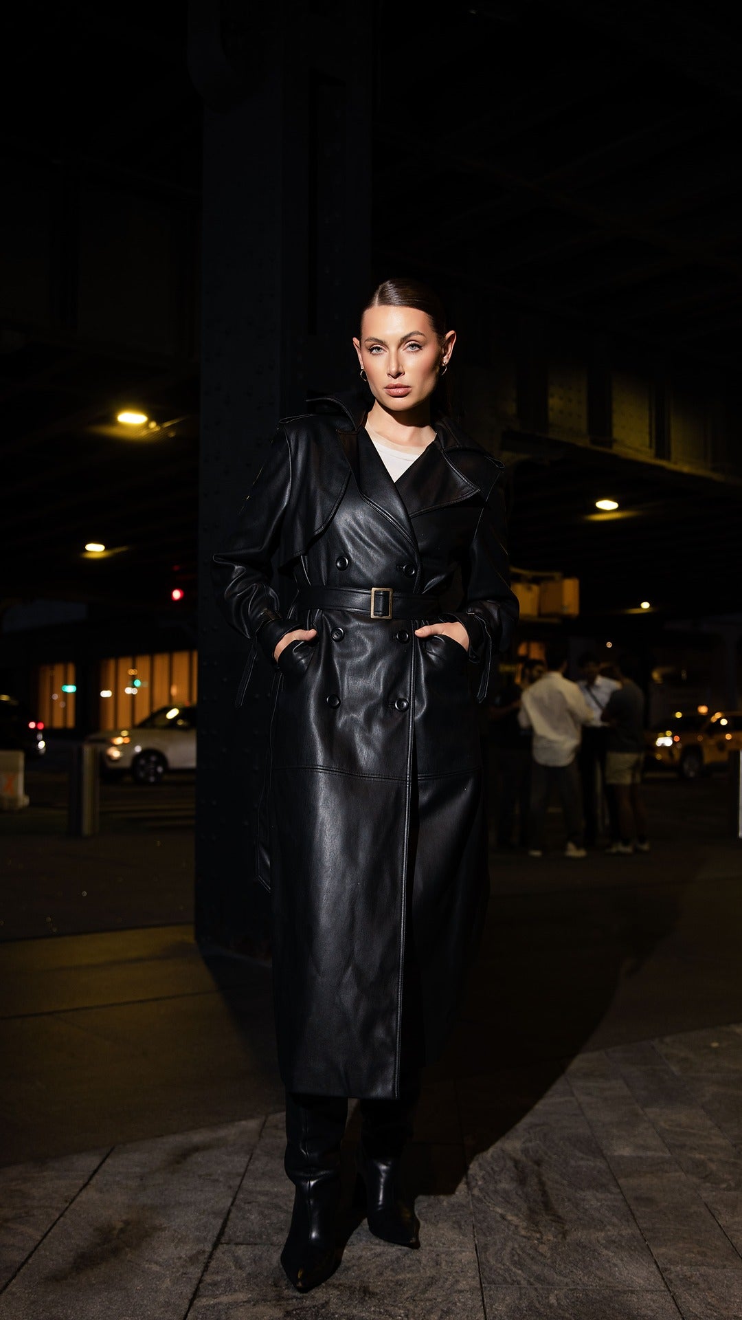 NYC Black Maxi Trench Coat | BÚDZIKO