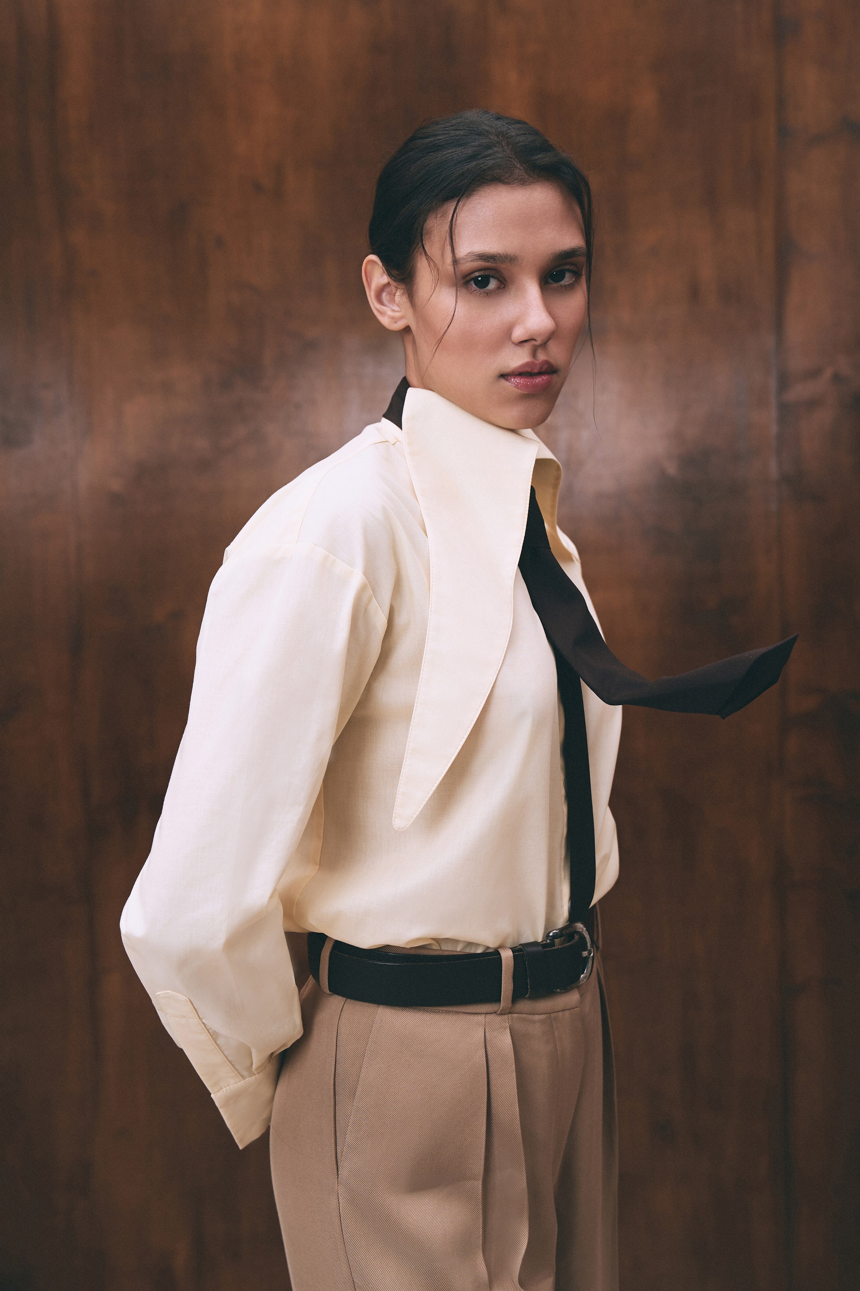 camel color straight pants for women