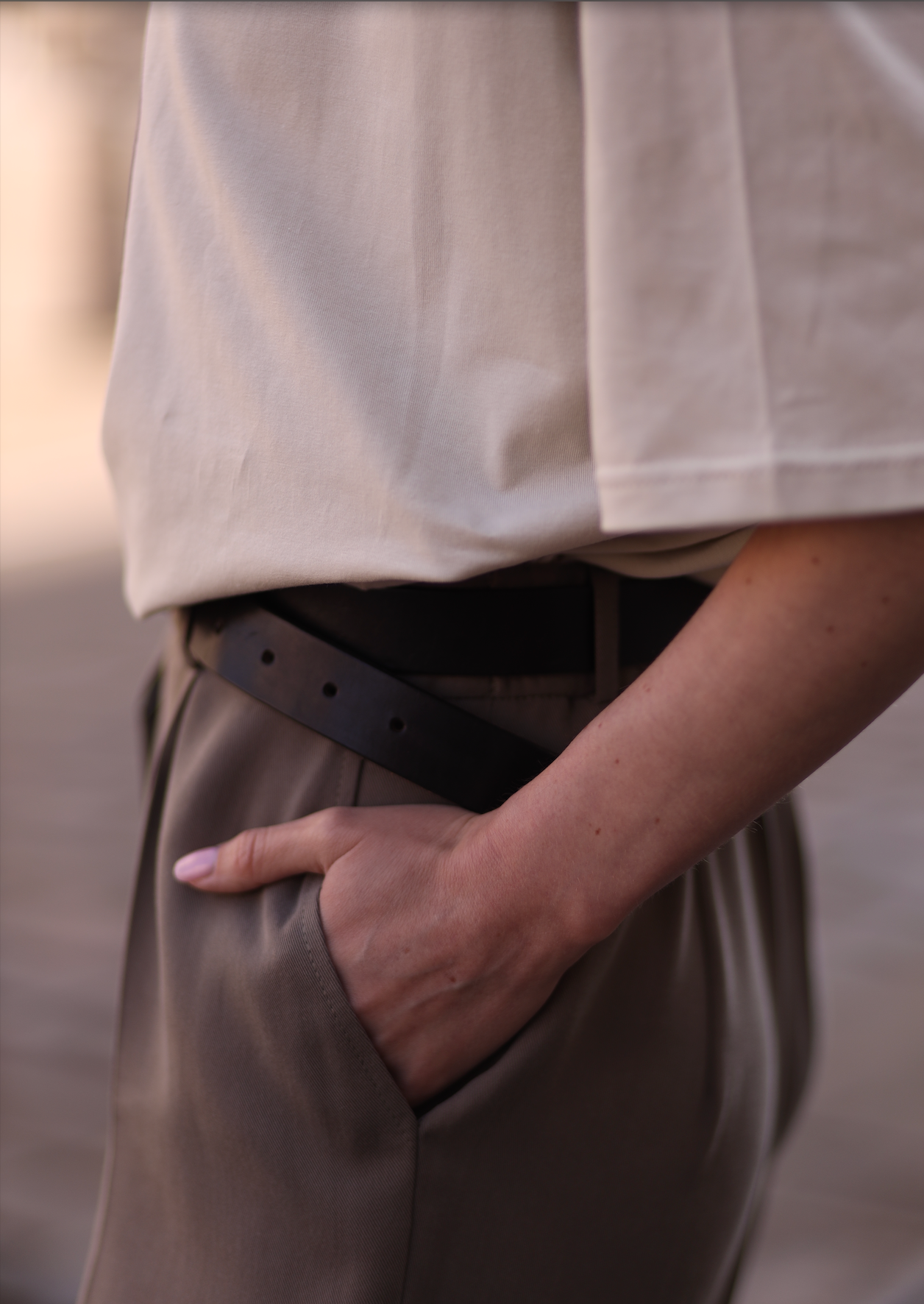 classic straight khaki pants for women