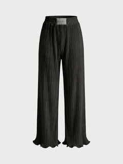 Amelia Black Pleated Trousers