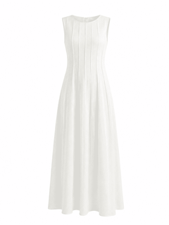 Aube White Linen Dress