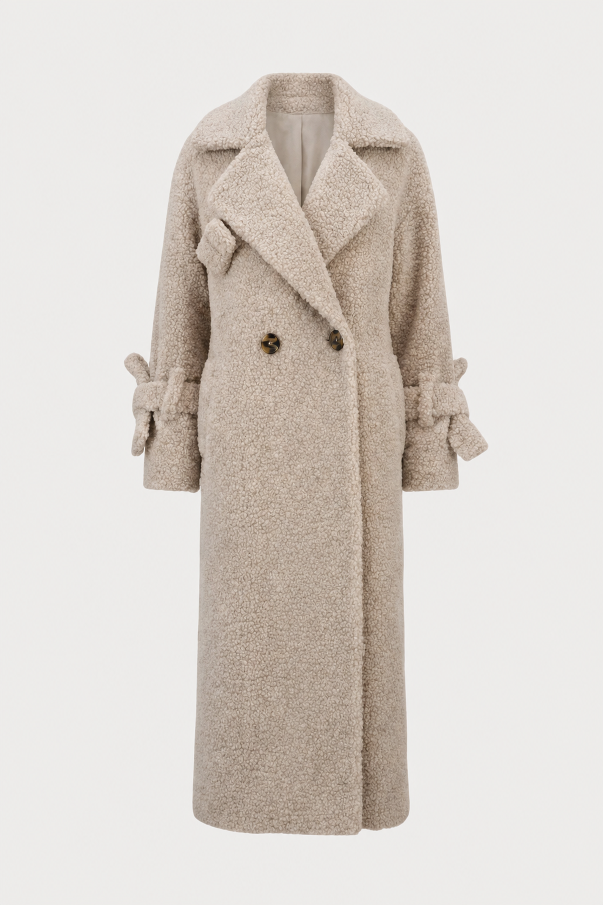 Beige Long Teddy Coat product image