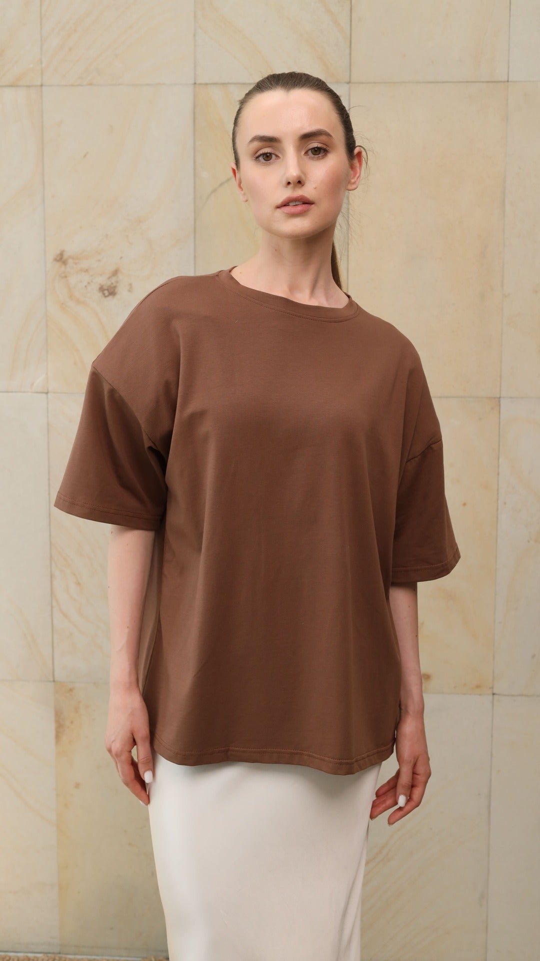 Oversized Creamy Tee — product view 4