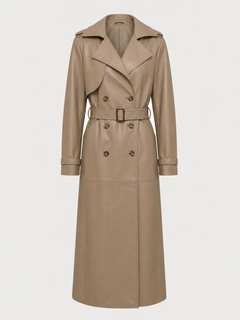 NYC Beige Maxi Trench Coat