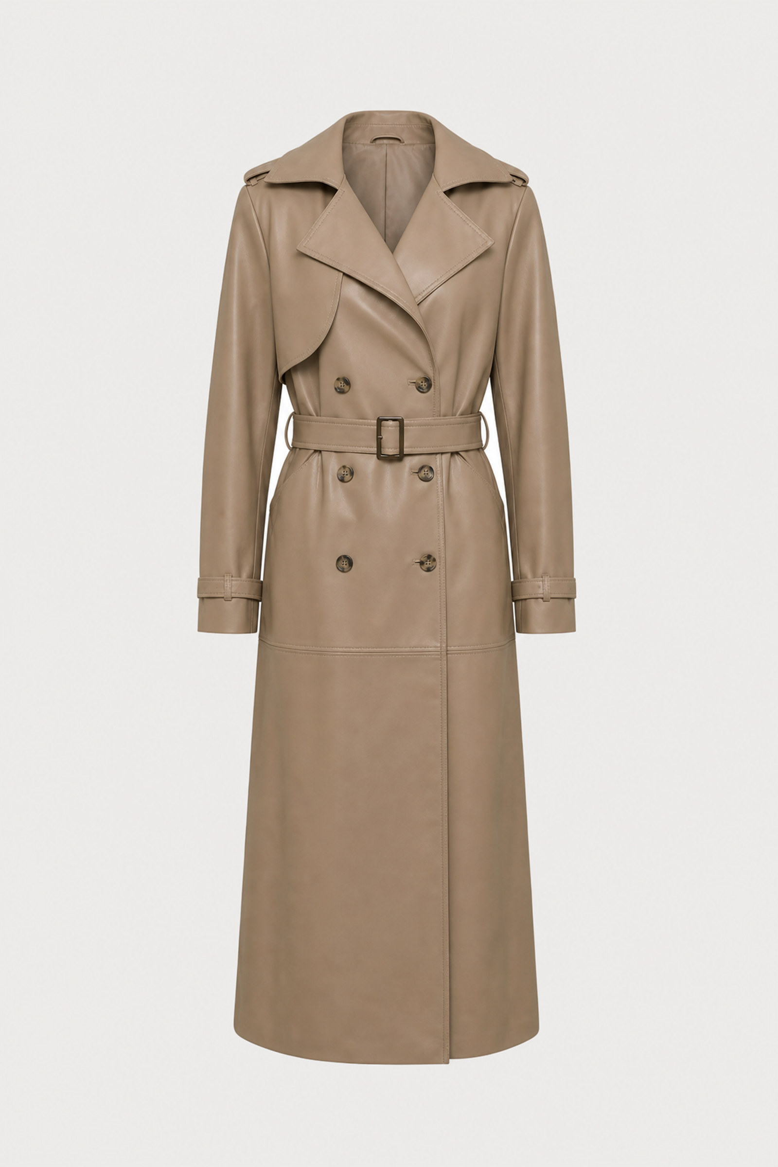 NYC Beige Maxi Trench Coat
