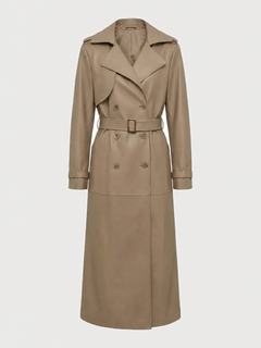 NYC Beige Maxi Trench Coat