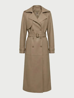 NYC Beige Maxi Trench Coat