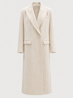 Copenhagen Milky White Woolen Coat
