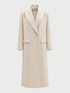 Copenhagen Milky White Woolen Coat