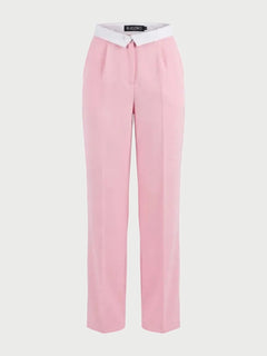 Rosé Pink Straight Trousers