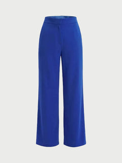 Natural Silk Electric Blue Pants
