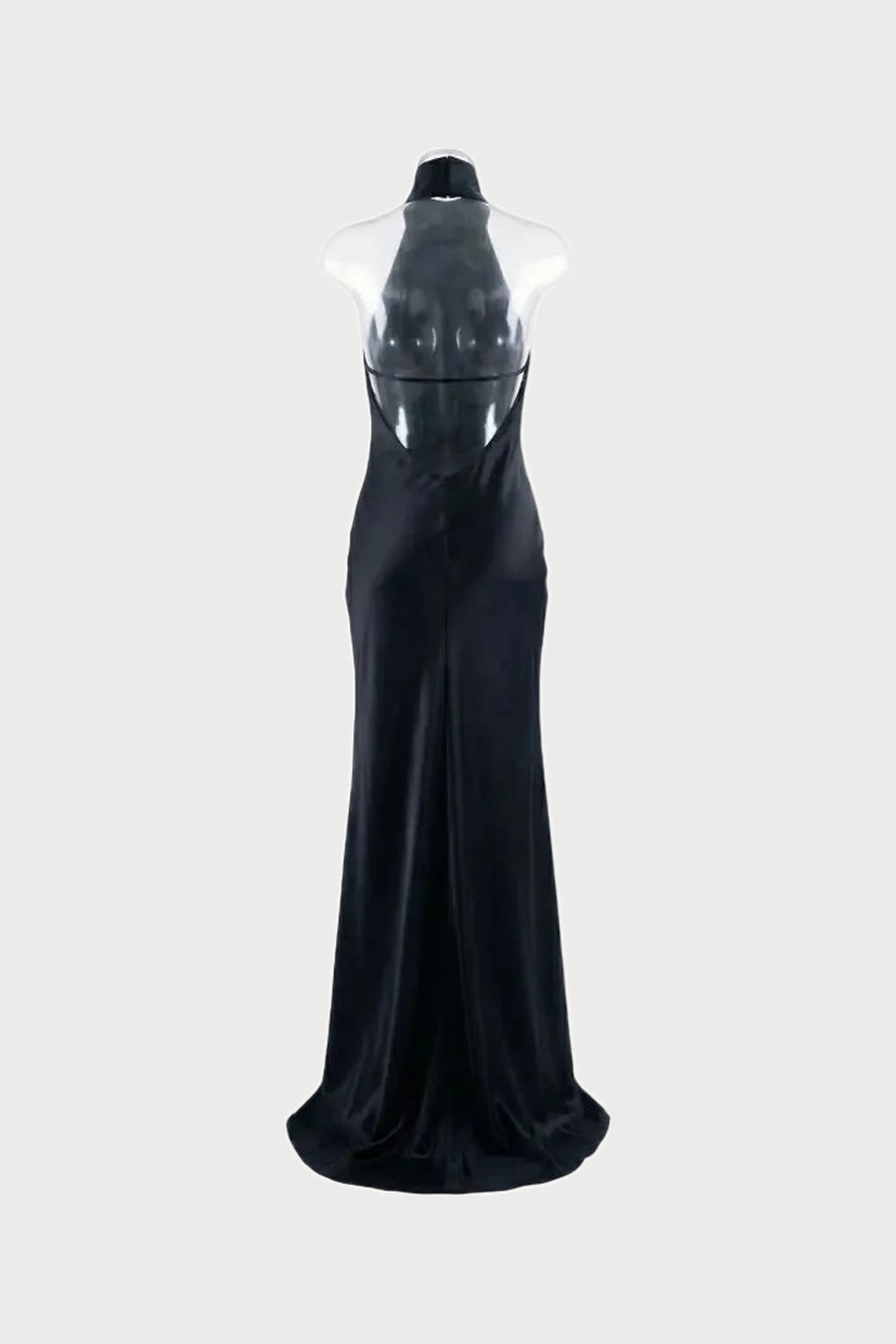 Élodie Black Lyocell Open-Back Dress - XS (> 168 cm)