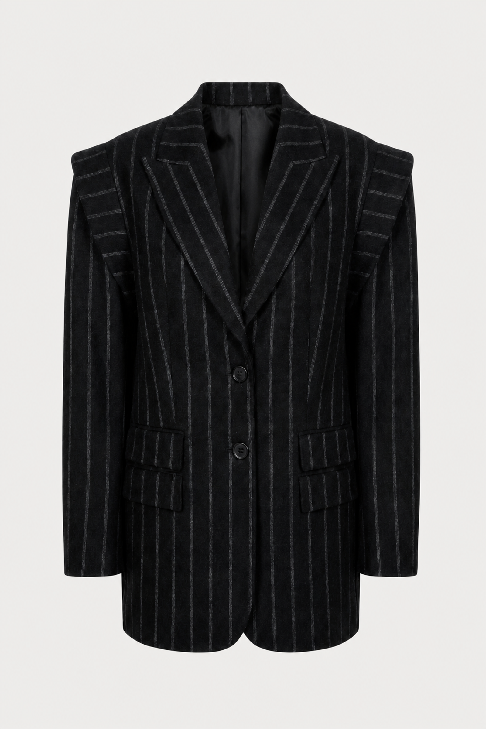 Emily Blazer with Exaggerated Shoulders