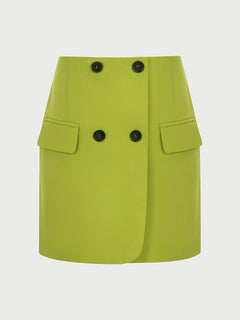 Green Skirt with Buttons