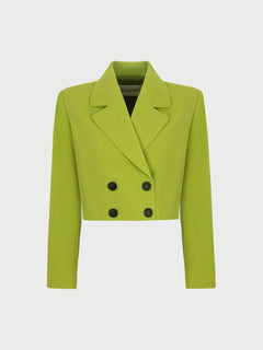 Lime Green Cropped Blazer