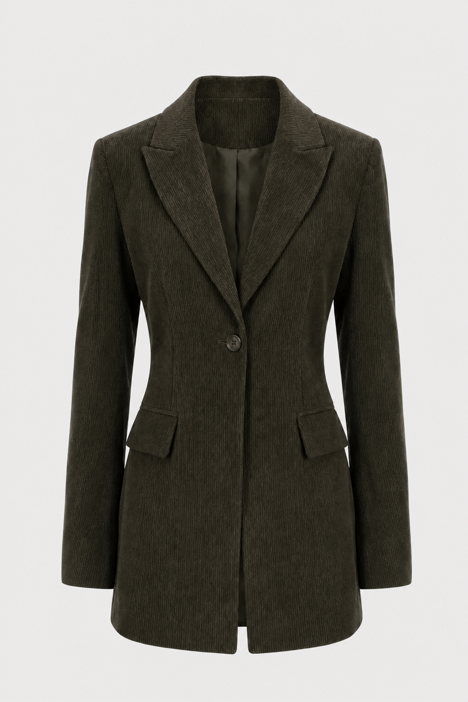 Scarlett Hourglass Khaki Blazer
