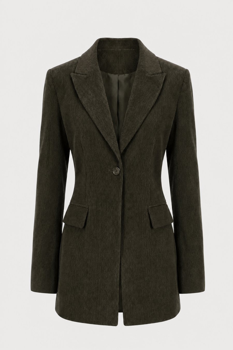 Scarlett Hourglass Khaki Blazer