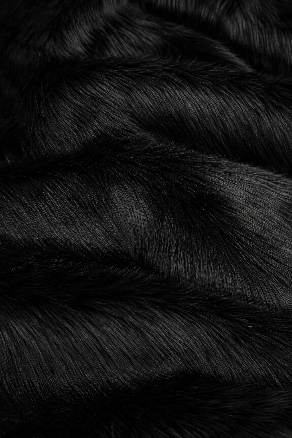 Material detail for Jacqueline Faux Fur Black Coat