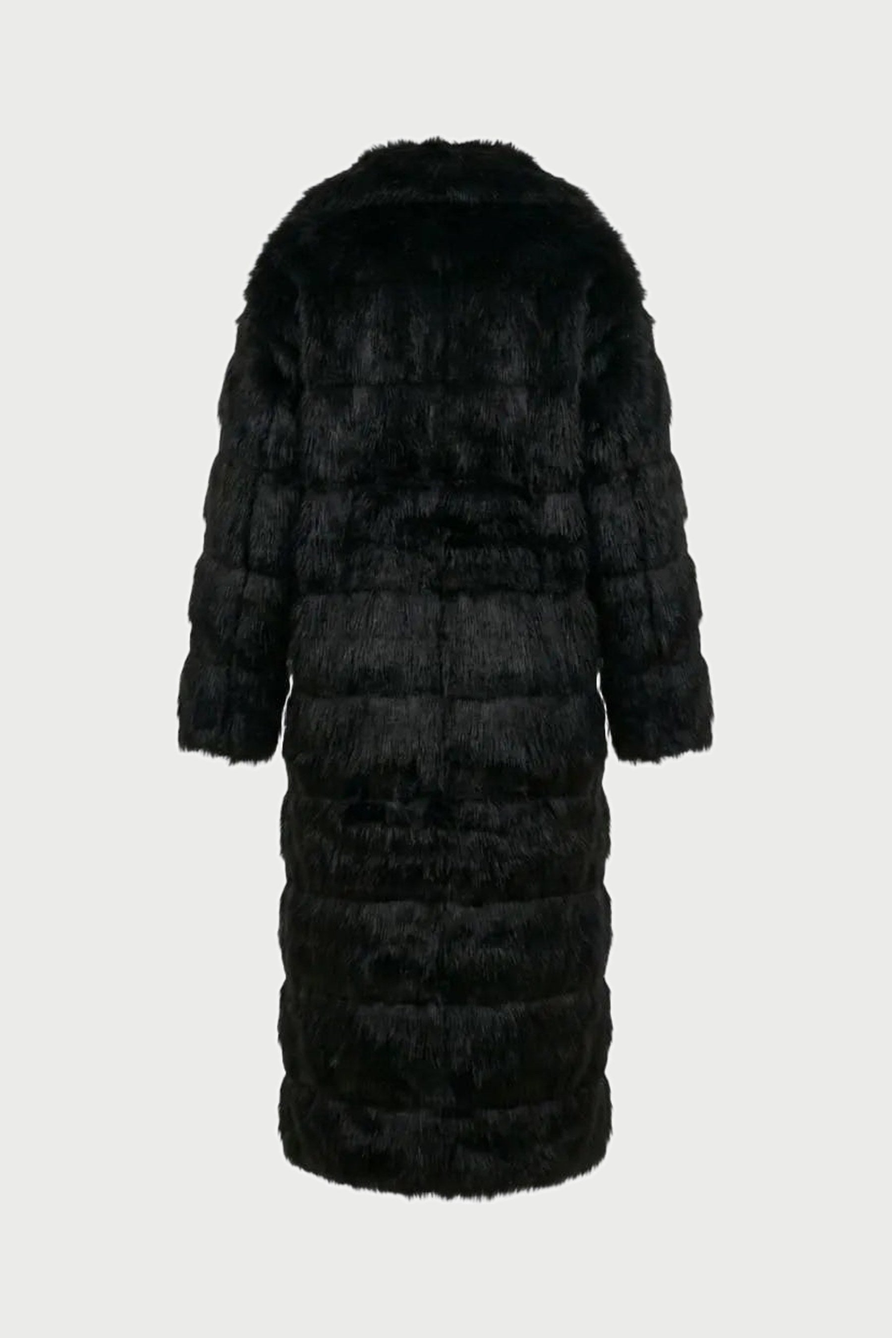 Jacqueline Faux Fur Black Coat | BÚDZIKO