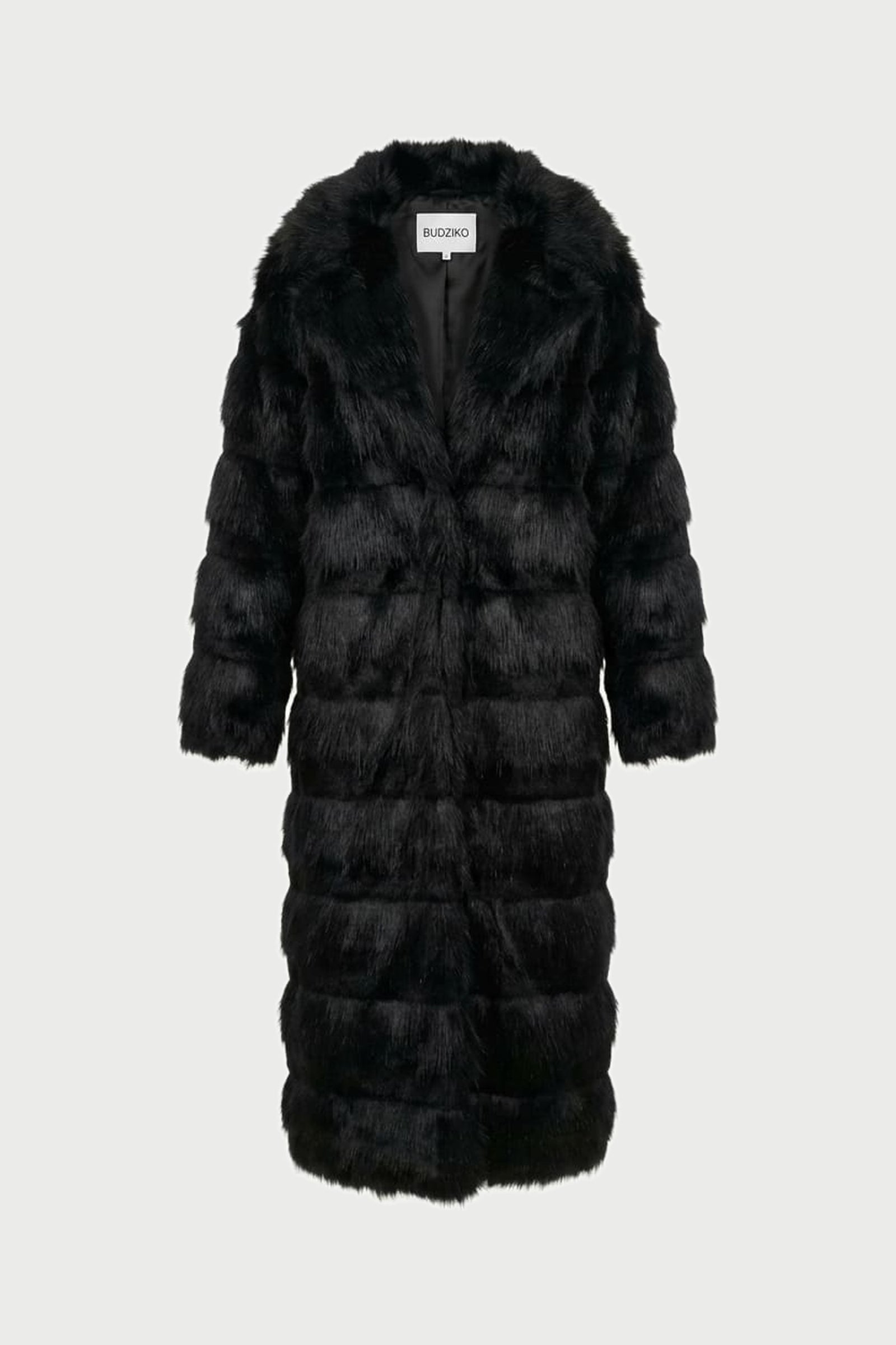 Jacqueline Faux Fur Black Coat