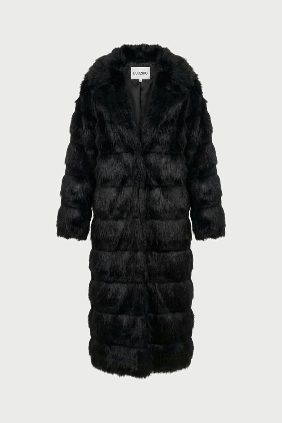Jacqueline Faux Fur Black Coat
