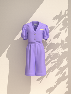 Linen lavender suit for women