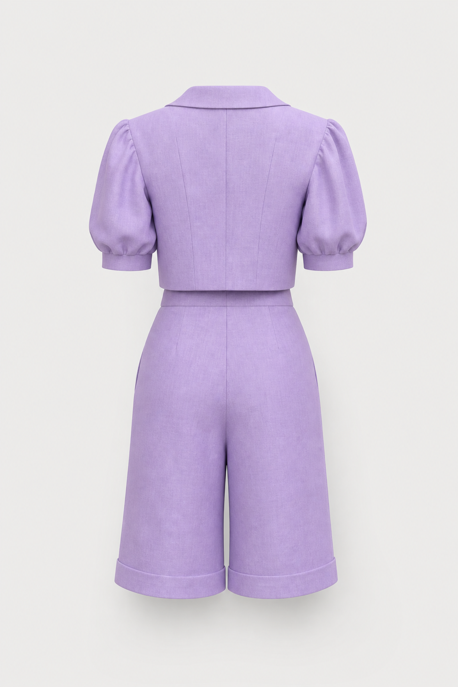 Marshmallow Linen Lavender Shorts