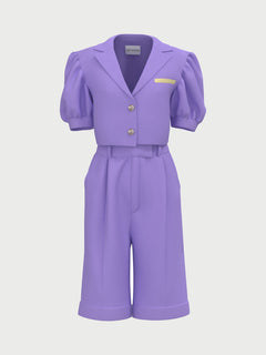 Marshmallow Linen Lavender Shorts