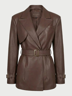London Brown Cropped Trench Coat