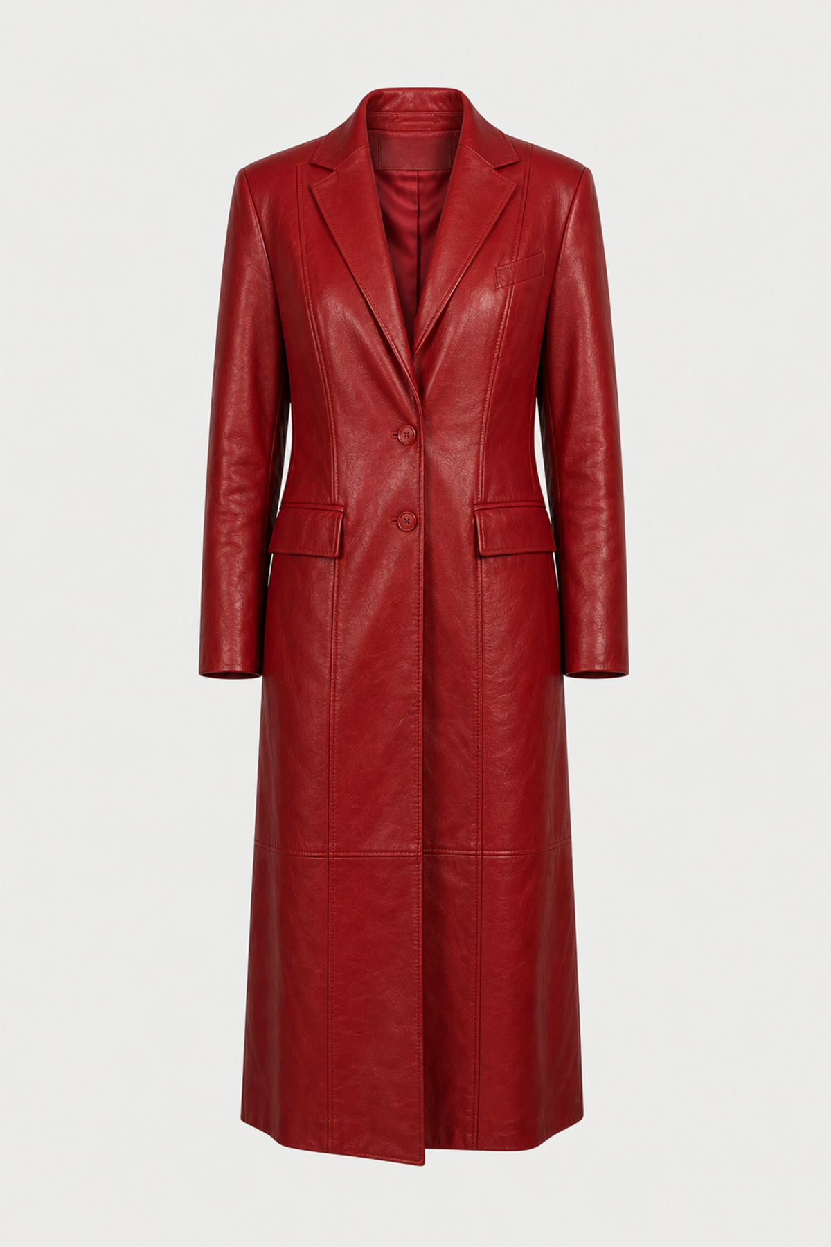 Maroon Eco Leather Coat product image