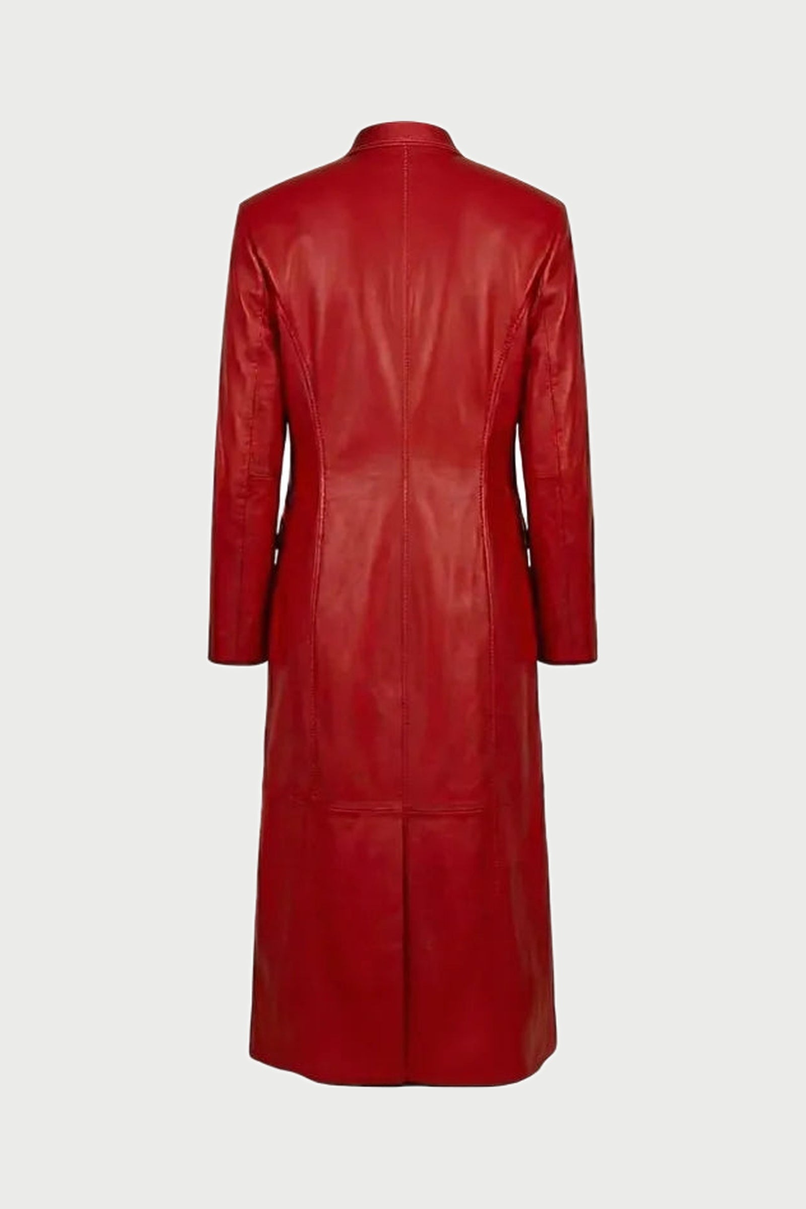 Maroon Eco Leather Coat