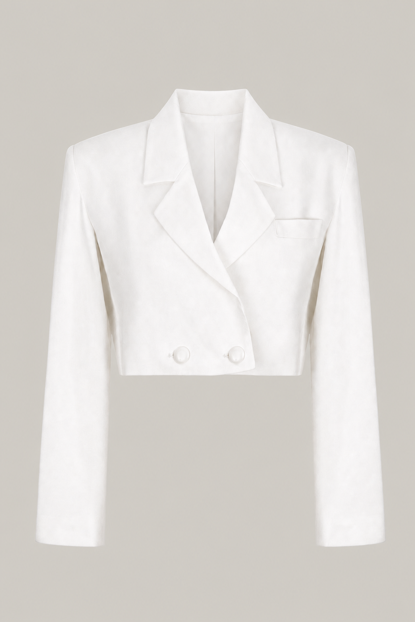 Paris Milky White Cropped Blazer