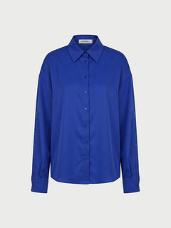 Natural Silk Electric Blue Shirt