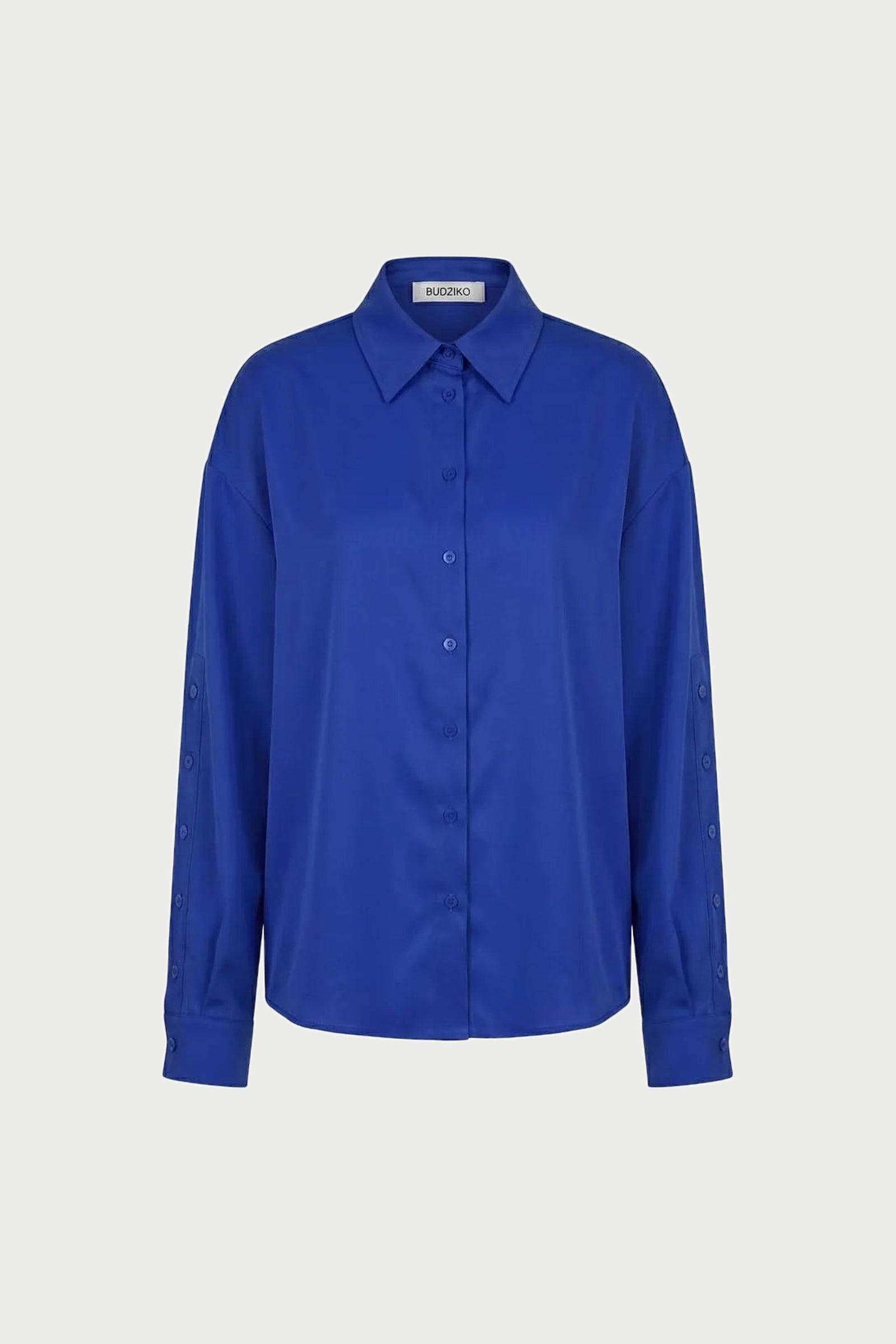 Natural Silk Electric Blue Shirt M / Electric Blue