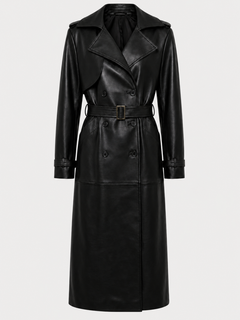 NYC Black Maxi Trench Coat